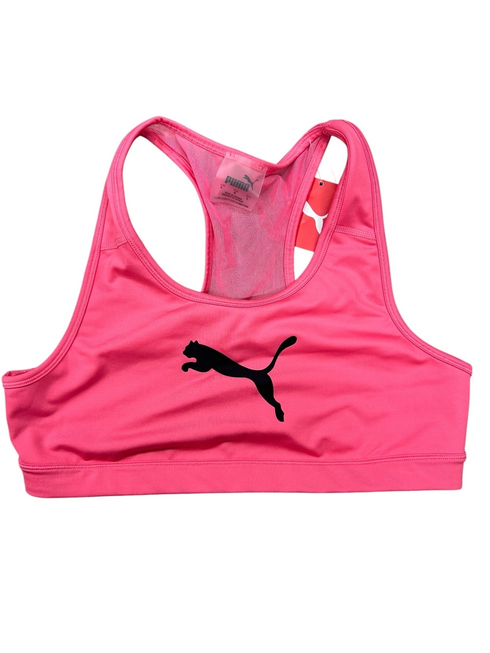 Puma Sports Bra Women’s Large NWT 4 Keeps Racerback Sunset Pink Mid-Impact